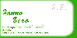hanno biro business card